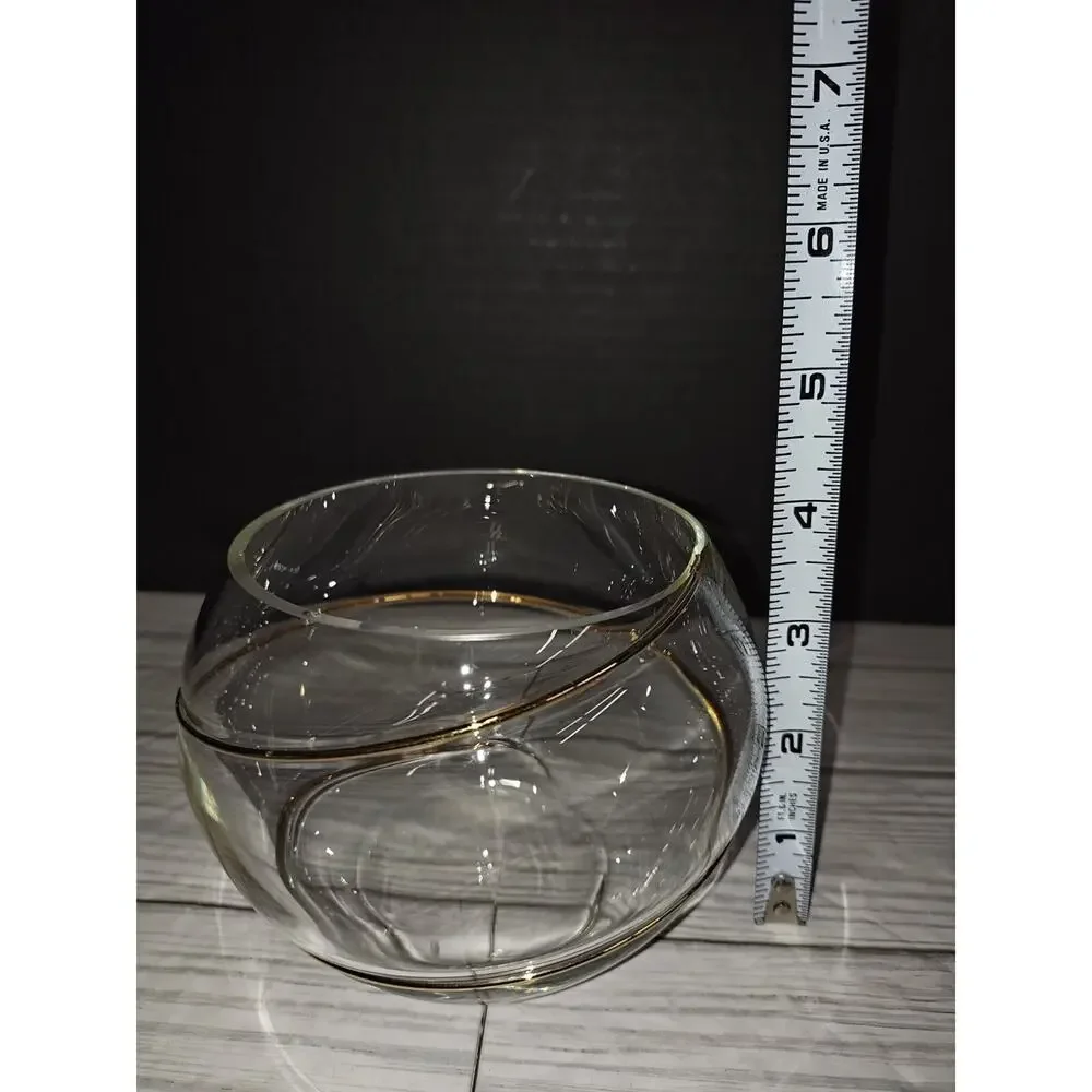 PartyLite Clear Embedded Glass Copper Wire Wrapped Vase Candy Dish Candle Holder - Picture 10 of 10